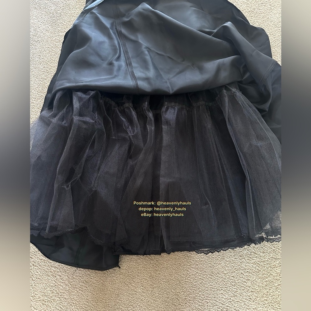 Vintage Gunne Sax Jessica McClintock Black Coquette Goth Prom Dress 1980s XXS - Picture 6 of 8
